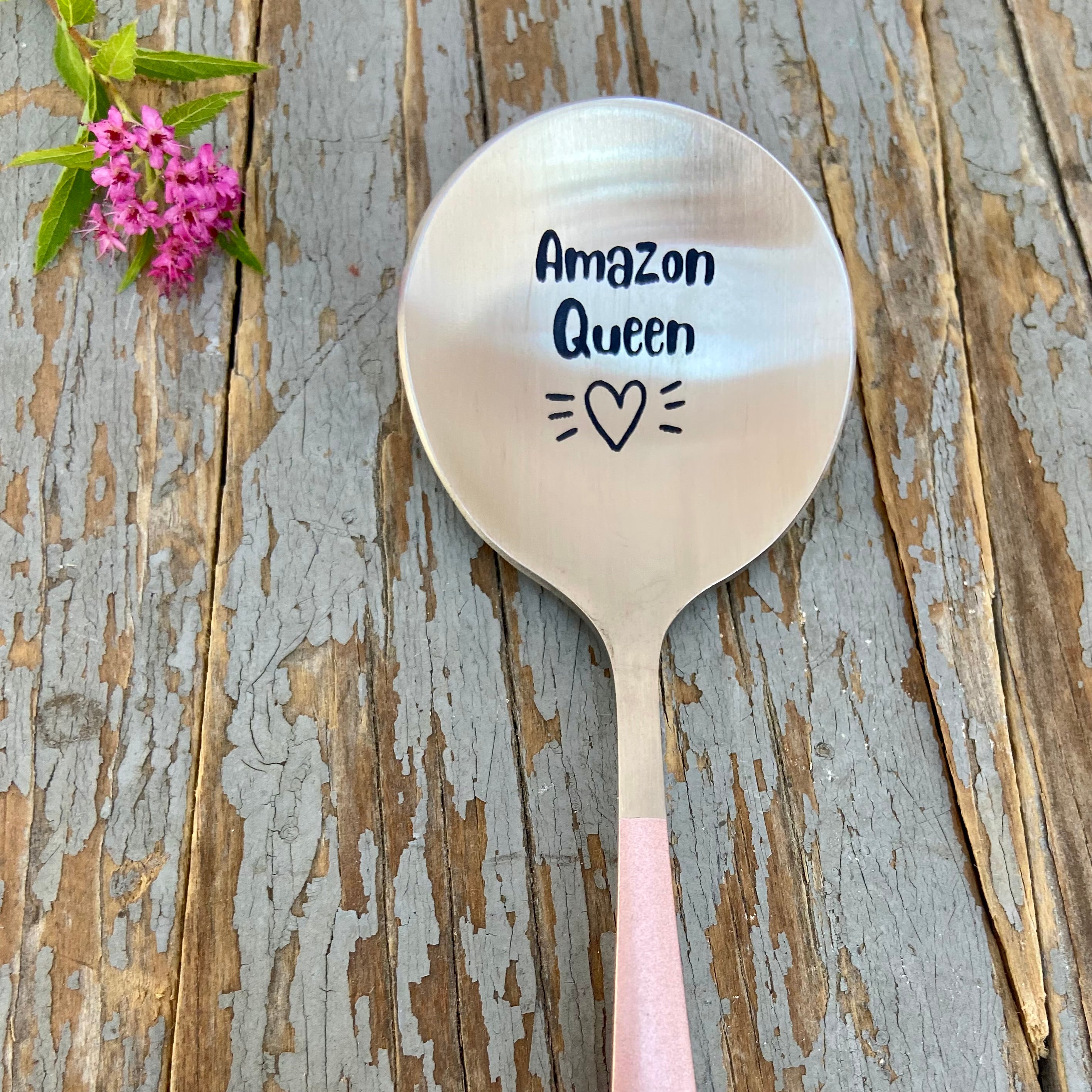 "Amazon Queen" Engraved Spoon