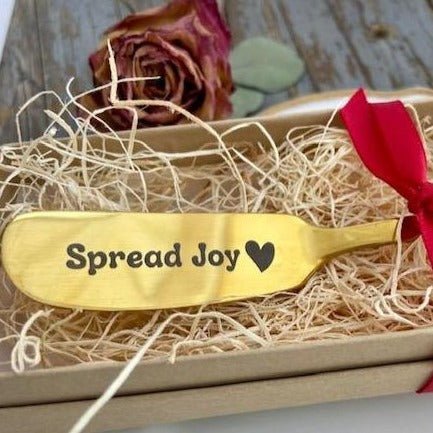 Engraved Spreader Gold Spread Joy