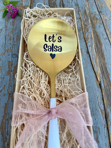 "Let's Salsa" Engraved Spoon