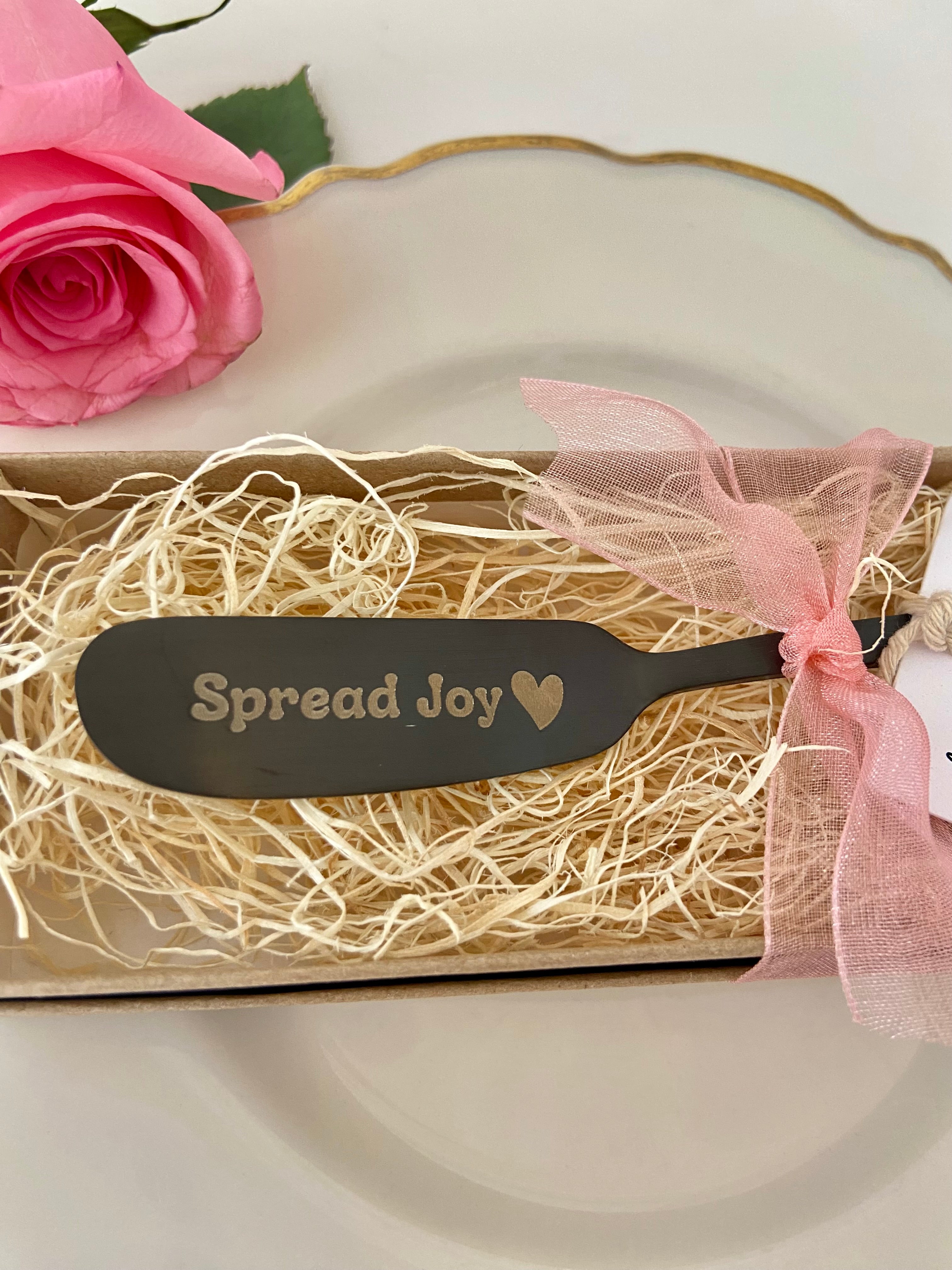 "Spread Joy" Engraved Spreader