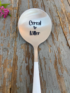 "Cereal Killer" Engraved Spoon